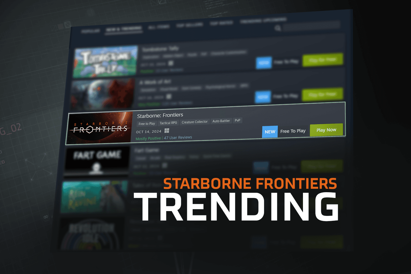 Starborne: Frontiers trendar á Steam